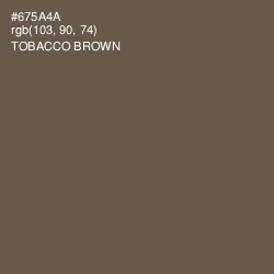 #675A4A - Tobacco Brown Color Image